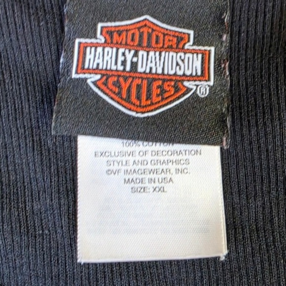Harley-Davidson Rhinestone Logo Ribbed Tank Top Black XXL Barnett El Paso TX - Picture 3 of 6